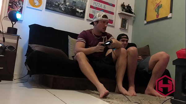 While we play a game, a good bareback fuck with...