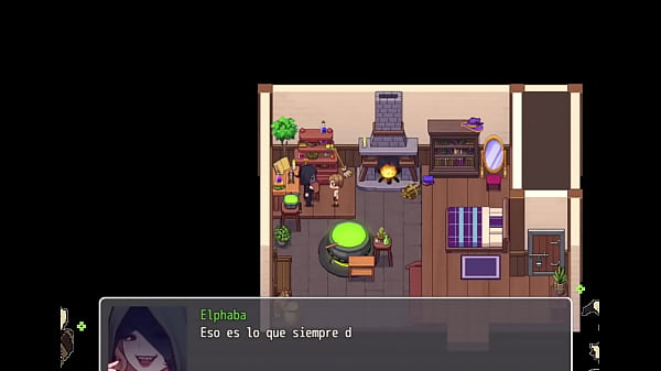 [Hentai Game] Daily life of my countryside -Spanish- (part 7) The busty witch and the director with a giant dildo
