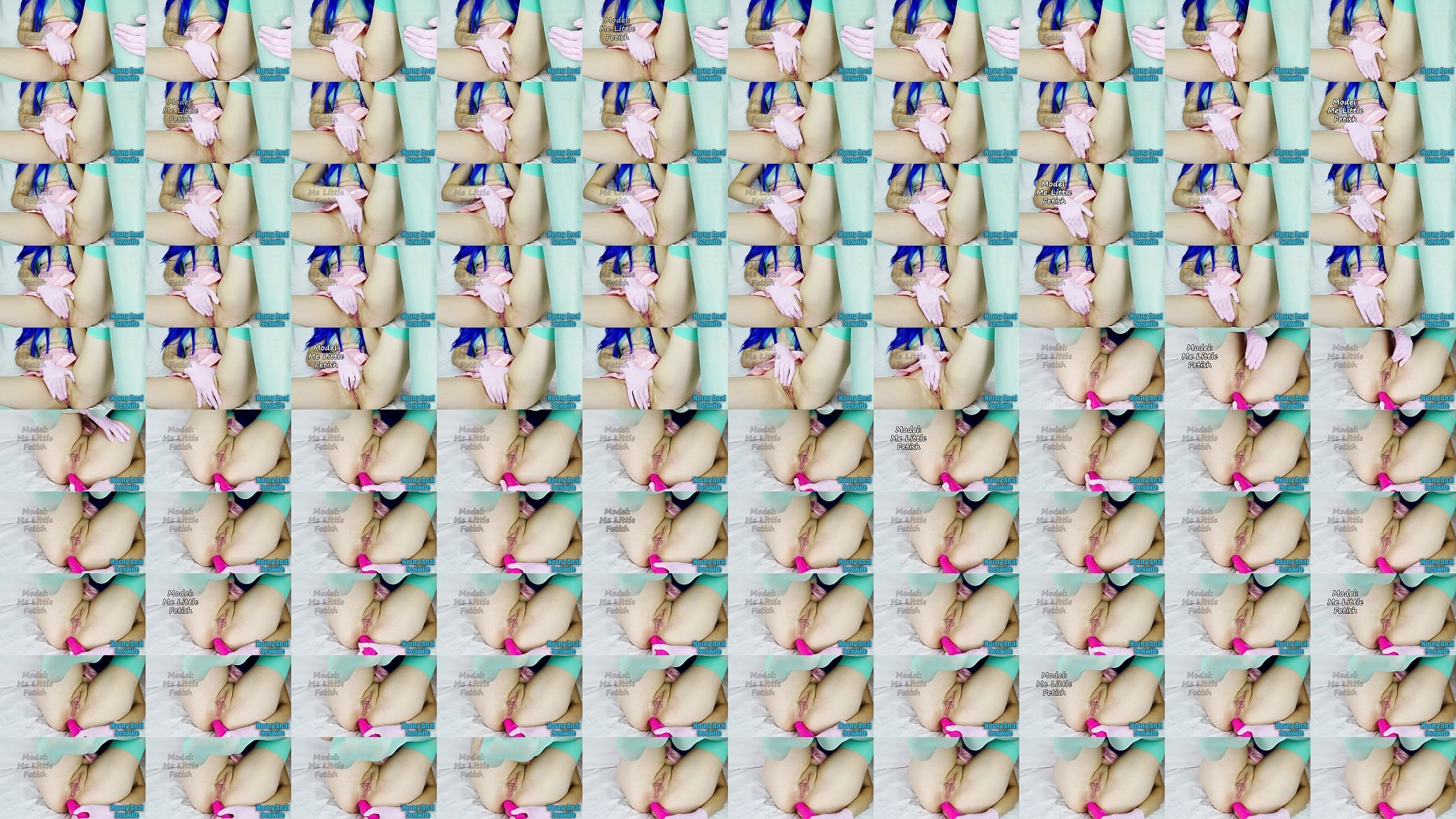 Horny Wife Blue Hair Clitoris Real Orgasm, Big Labia, Anal Masturbation Vibrator 预览图