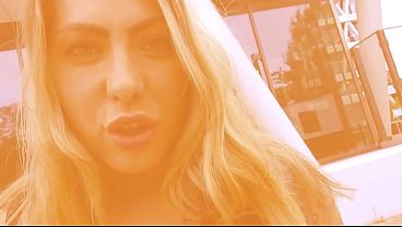 Public Blowjob with Super Hot Blonde German Babe