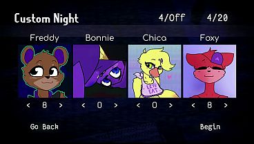 Five Nights at FuzzBoobs: Max Mode (20/20/20/20)