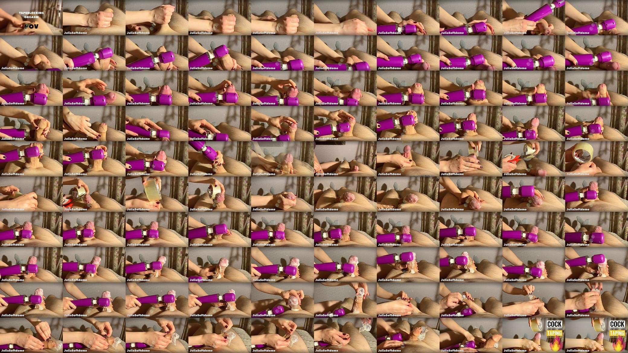 Cruel Femdom Orgasm With Taped Cock 预览图