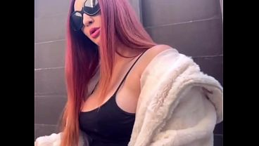 European Big tits Hot Milf Artemisia Love Solo Smoking Session outdoor