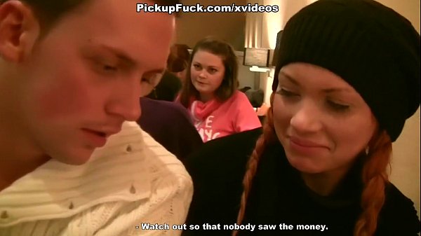 Redhead slut in public toilet fuck