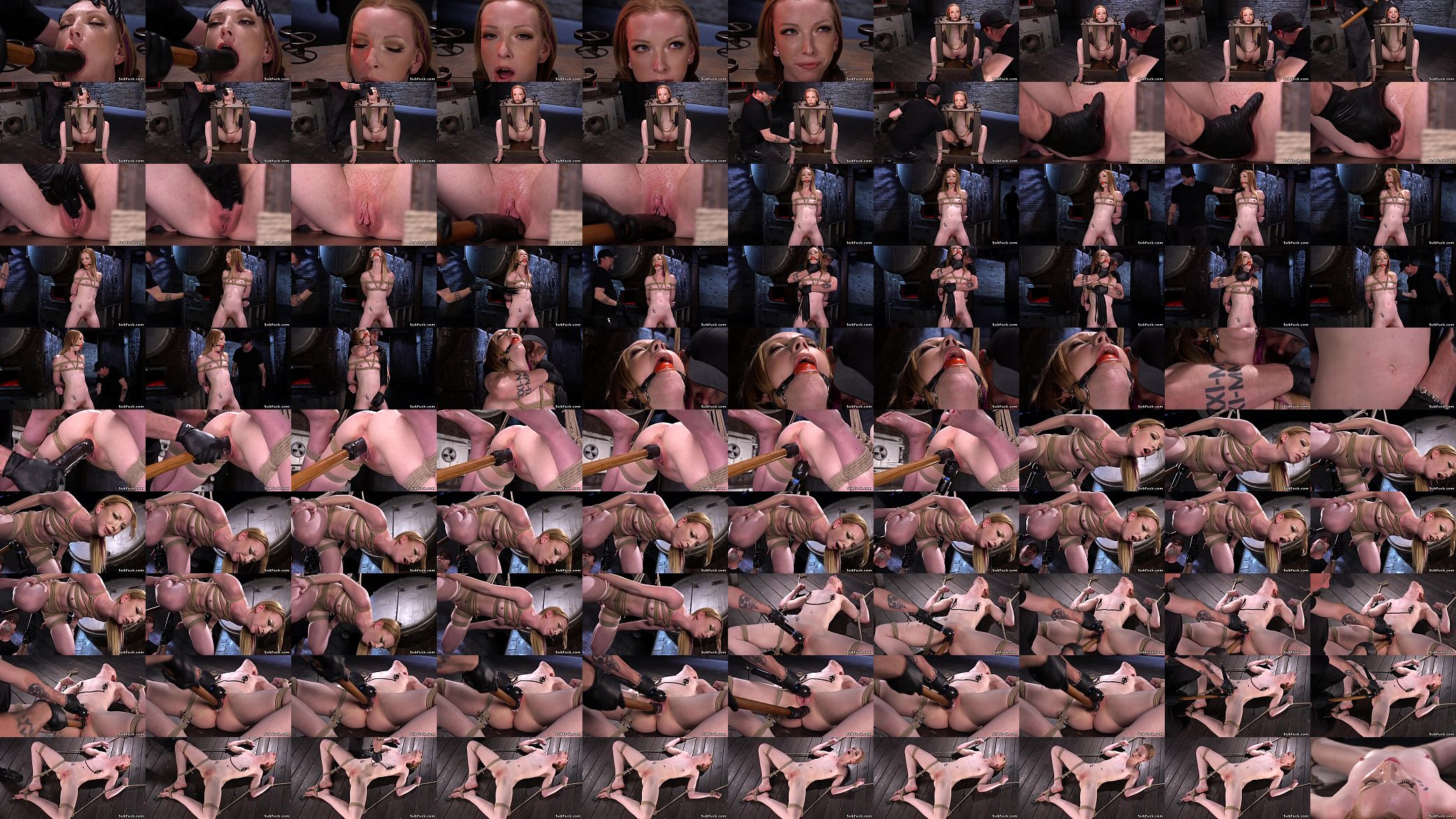 Pussy toyed in hogtie suspension 预览图