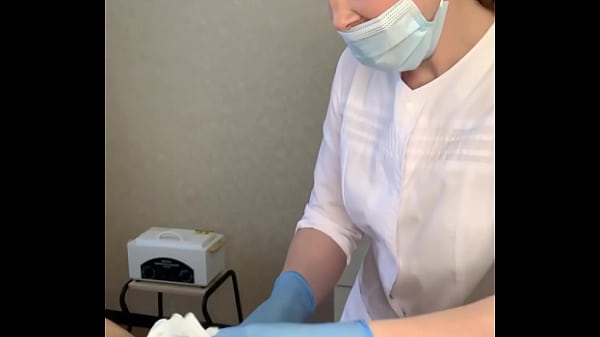 SugarNadya - The patient CUM powerfully during the examination procedure in the doctor's hands