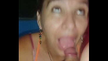 All the way down her throat. Mature Colombian woman, very submissive
