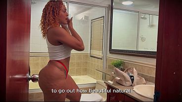 I fuck my Colombian Ebony stepmom with my big black cock until she squirts
