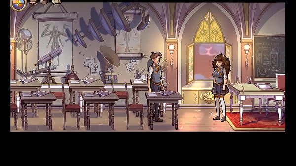 Hogwarts Magic Lessons [ Harry Poter hentai game PornPlay ] Hermione sucked my cock after classes