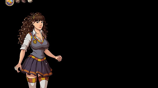 Hogwarts Magic Lessons [ Harry Poter hentai game PornPlay ] Hermione sucked my cock after classes