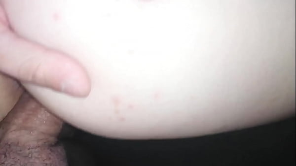 girlfriend with big ass gets a cock to the balls, real orgasm and cum on the ass