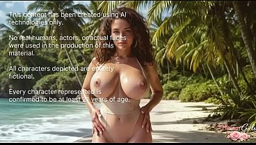 I fucked my 18yo friend&rsquo;s wet, juicy pussy right on the beach. She&rsquo;s shaking her huge tits as she bounces on my cock[AI]