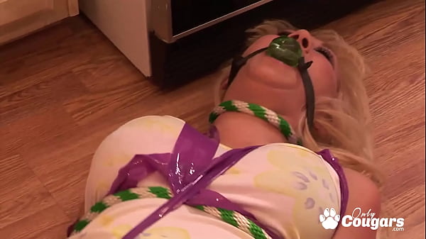 Hot milf whore Alana Evans tied up and pummelled full