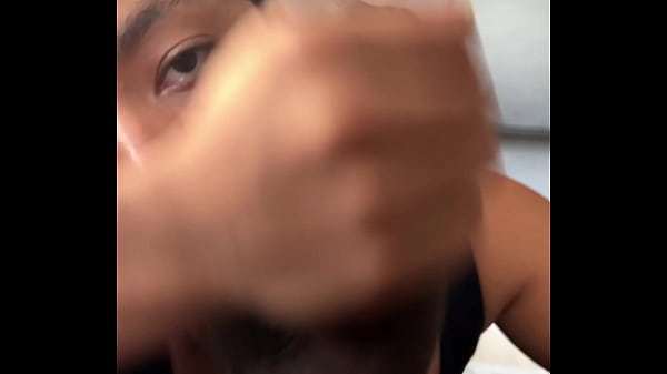 Blowjob Pov to a big cock with cum in the mouth -amateur couple- nysdel