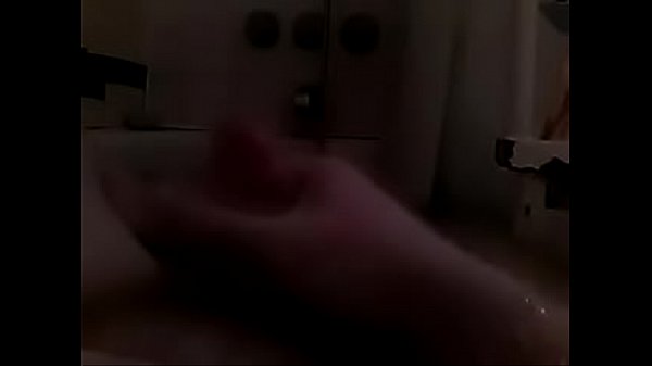 Rubbing Dick in bathroom