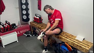 Sweaty foot worship at the rugby club