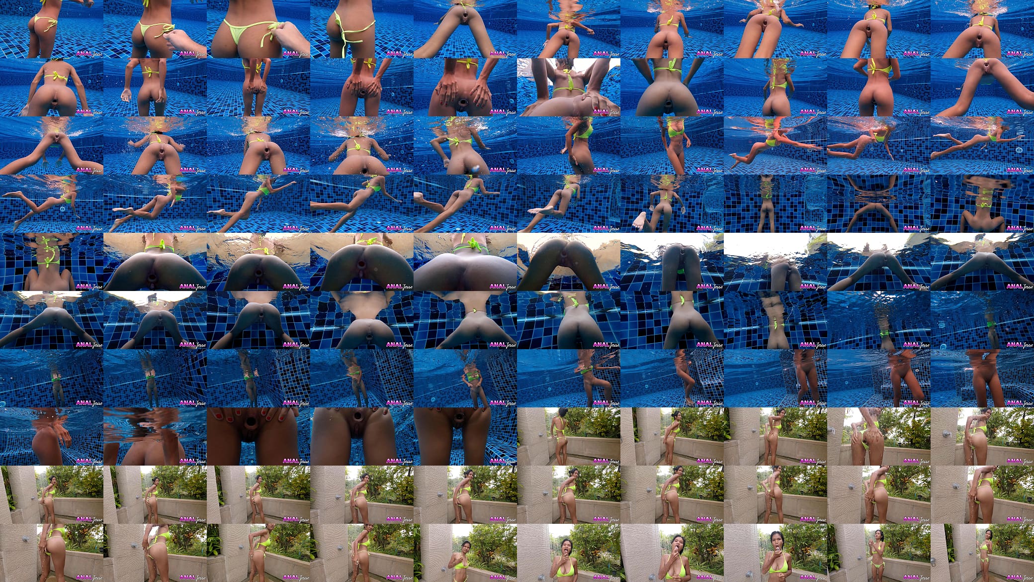 Asian Girl Swims with Big Butt Plug 预览图