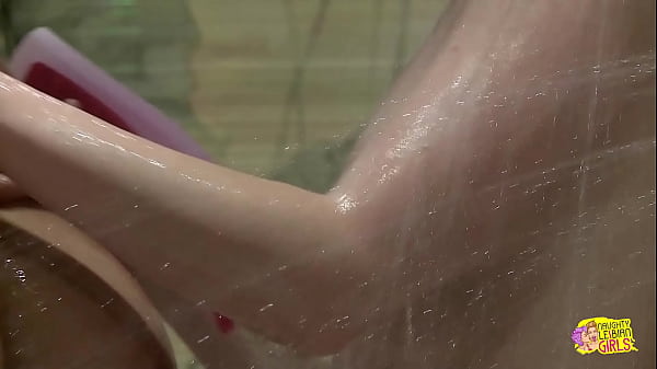 A brunette with huge natural tits tries pussy for the first time and likes it