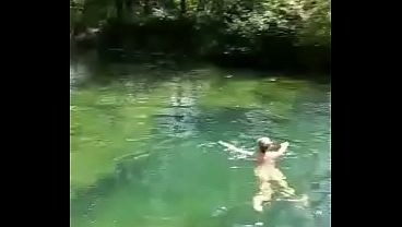 German Milf Sandra in Croatia on mreznica naked swimming