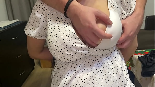 Milking my young stepmom's milky tits