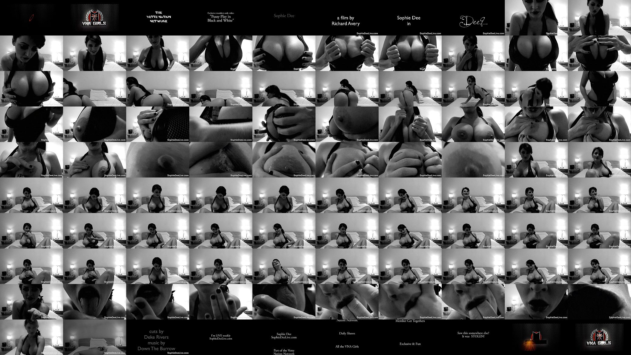 Busty British pornstar Sophie Dee masturbates for you in black and white! 预览图