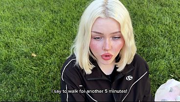 “Help me cum!” A sassy blonde's pleas and sex with a creampie!