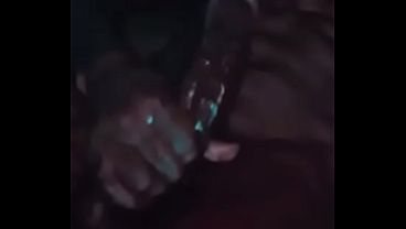 Huge big dick black amateur waving curvy dick teasing