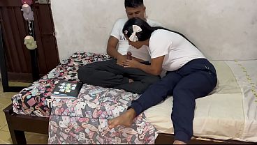A beautiful 18-year-old girl is fucked by her best friend with a big, thick cock.