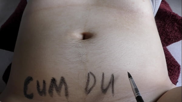 Slutty young wife with a hairy pussy get body writing and take a lot of creampies and cumshots on her fertile body - Milky Mari