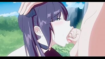 Anime girl sucks and rides hard