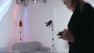 Sexy German MILF in stockings enjoys solo sex like a slut for porn casting