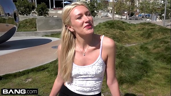 Russian MILF Angelina Bonnet flashes her tits in public