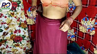 Desi Indian Bhabhi got naked and got her pussy fucked like a mare and got her ass masturbated from behind, Hindi hot saree was removed and she got naked
