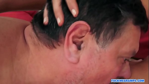 Horny grandpa gets to fuck a sensual blondie