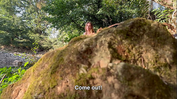 A Beauty With Big Tits Is Masturbating On The River When She Notices A Man Spying On Her And Decides To Let Him Fuck Her In All The Holes