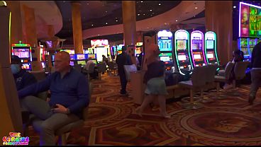 Goddess Mulanblossom Gets handled by Gibby The Clown in Las Vegas