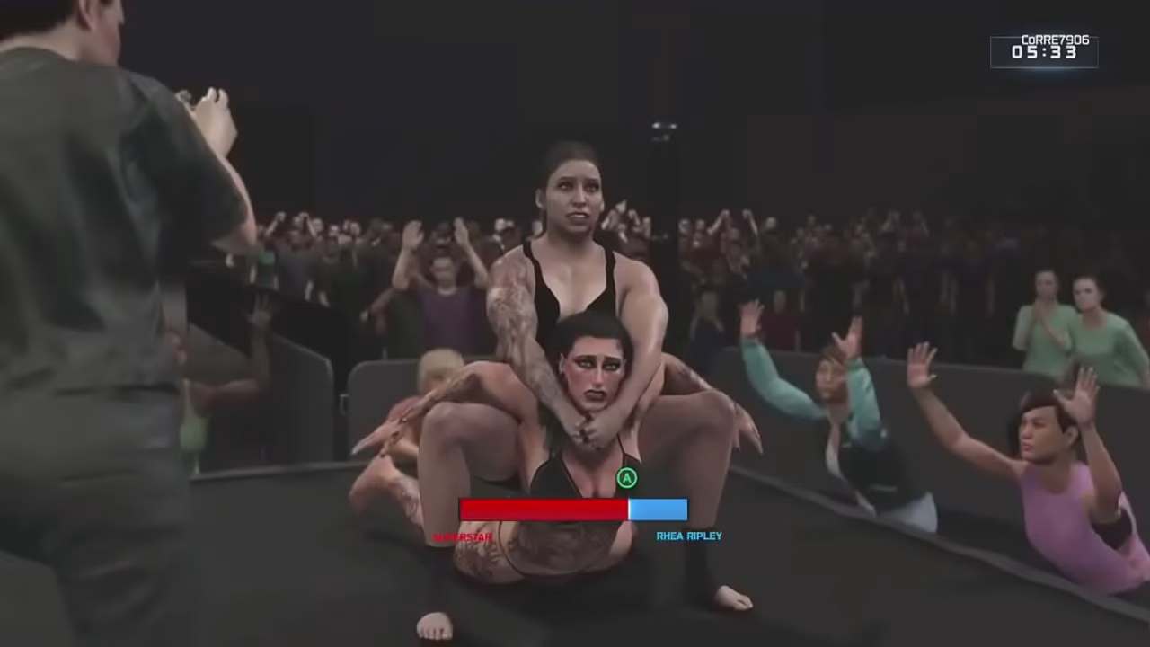 WWE 2k25 Rhea Ripley Dominated in a Bikini