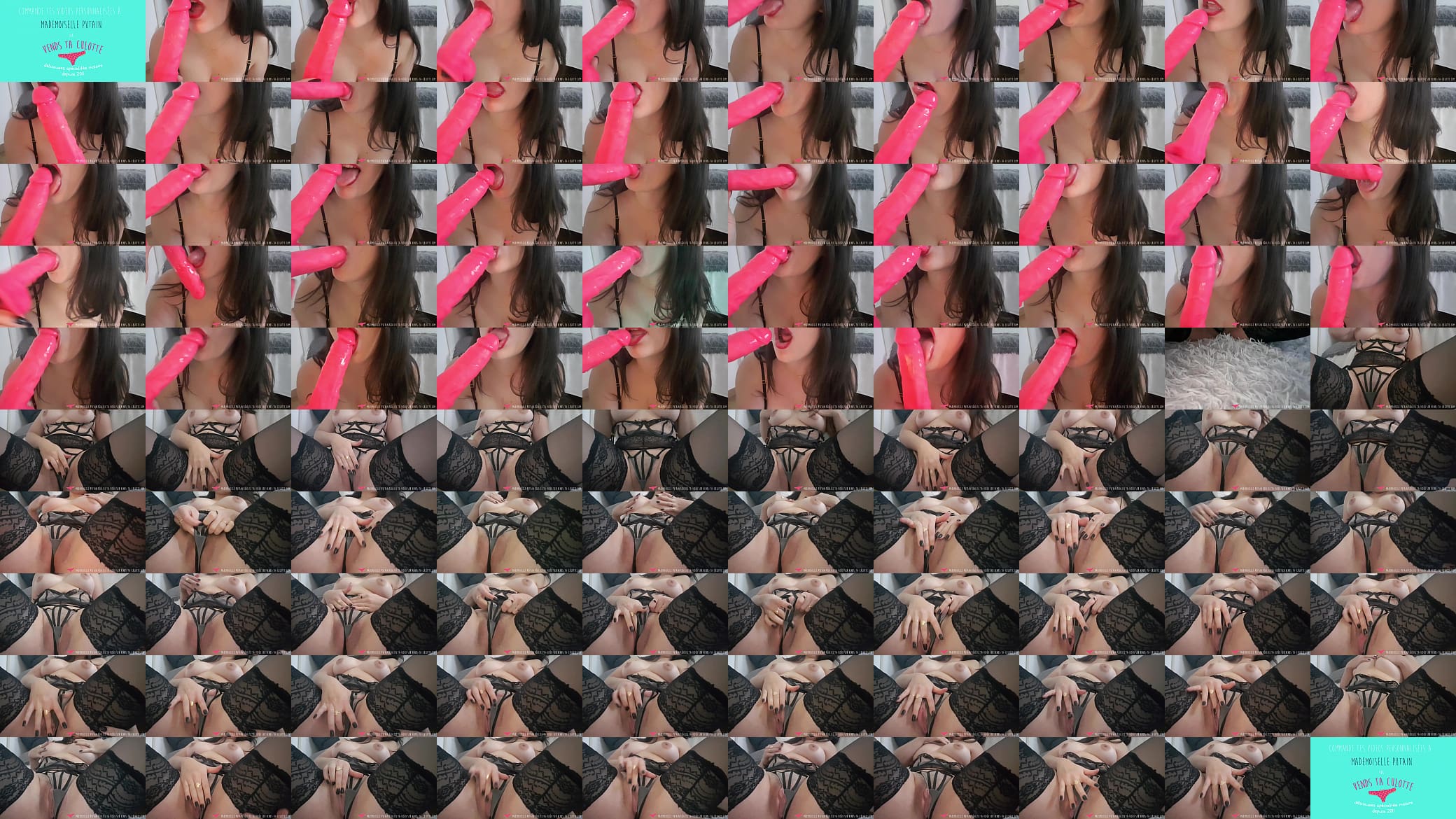 Vends-ta-culotte - Brune sexy fran&ccedil;aise suce un gode puis se caresse la chatte en lingerie tr&egrave;s sexy 预览图