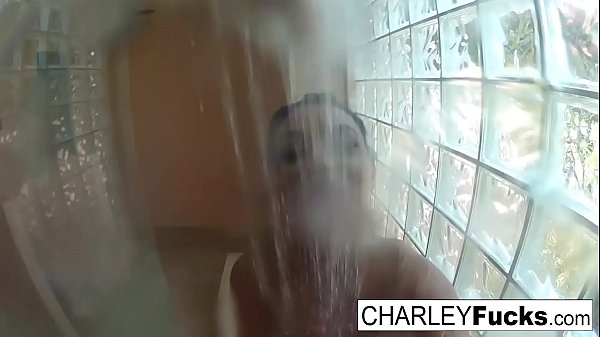 Charley showers off after a good fuck