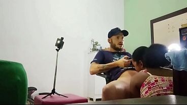 My friend's ex-girlfriend gave me a blowjob while I was playing video games.