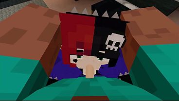 The goth girl can't control herself and fucks me sensually / Minecraft Jenny Mod
