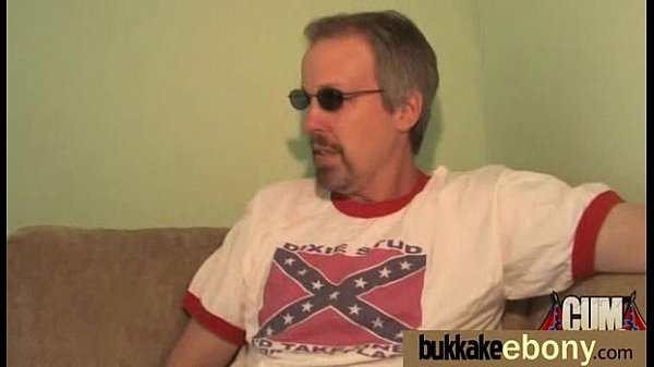 Ebony babe sucks too many white cocks 2