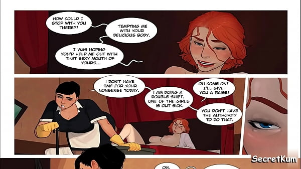 The mess pt 1 - Good maid's clean dicks too - submissive Maid Gives her Futa Boss a Sloppy Blowjob