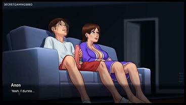 Download Video - Peeking MILF stepmom helps her stepson masturbating&vert; Mature stepmom fingering herself in front of stepson - Summertime Saga 25 By DarkCookie - 3D Porn Game