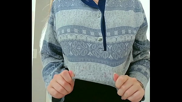 Cute and hot student taking her clothes off and touching her boobs