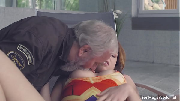 TeenMegaWorld.net - Candy Red - Older man plays with babe near pool