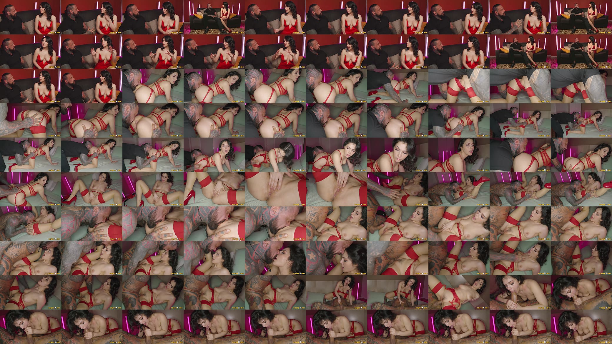 Vixen in scarlet pantyhose getting raunchy romping - HD XXX! 预览图