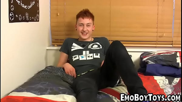 Twink emo boy jerks off