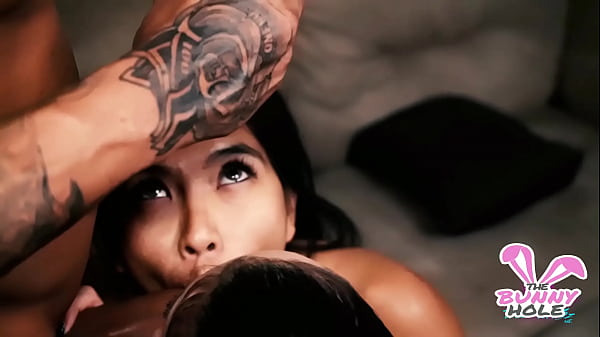 2 sluts suck huge BBC cock and get there mouths and faces filled with cum