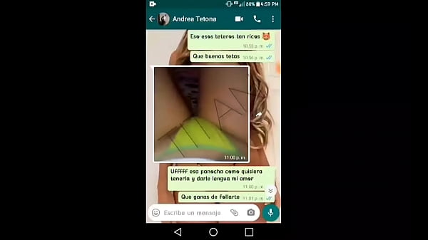 Download Video - Andrea is a friend from work&comma; we talk on WhatsApp and I make her so horny&comma; she tells me she wants to see my cock &period;&period;&period; she makes a video call&comma; shows me her tits and comes in minutes&excl;